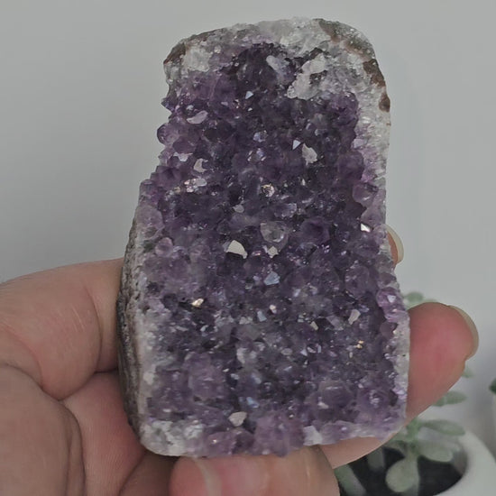 Amethyst A Grade Cut Base From Uruguay (B)