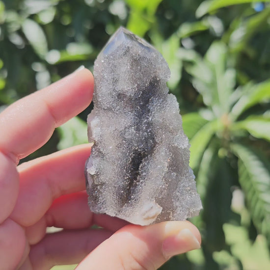 Half Polished Sparkling Druzy Sphalerite Tower