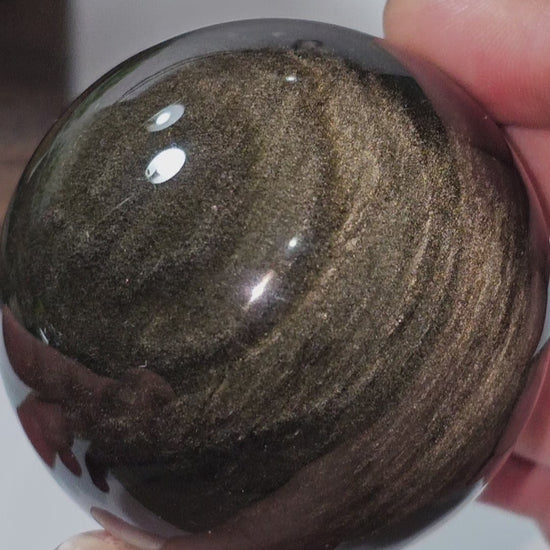 Gold Sheen Obsidian Sphere | 6.1cm diameter