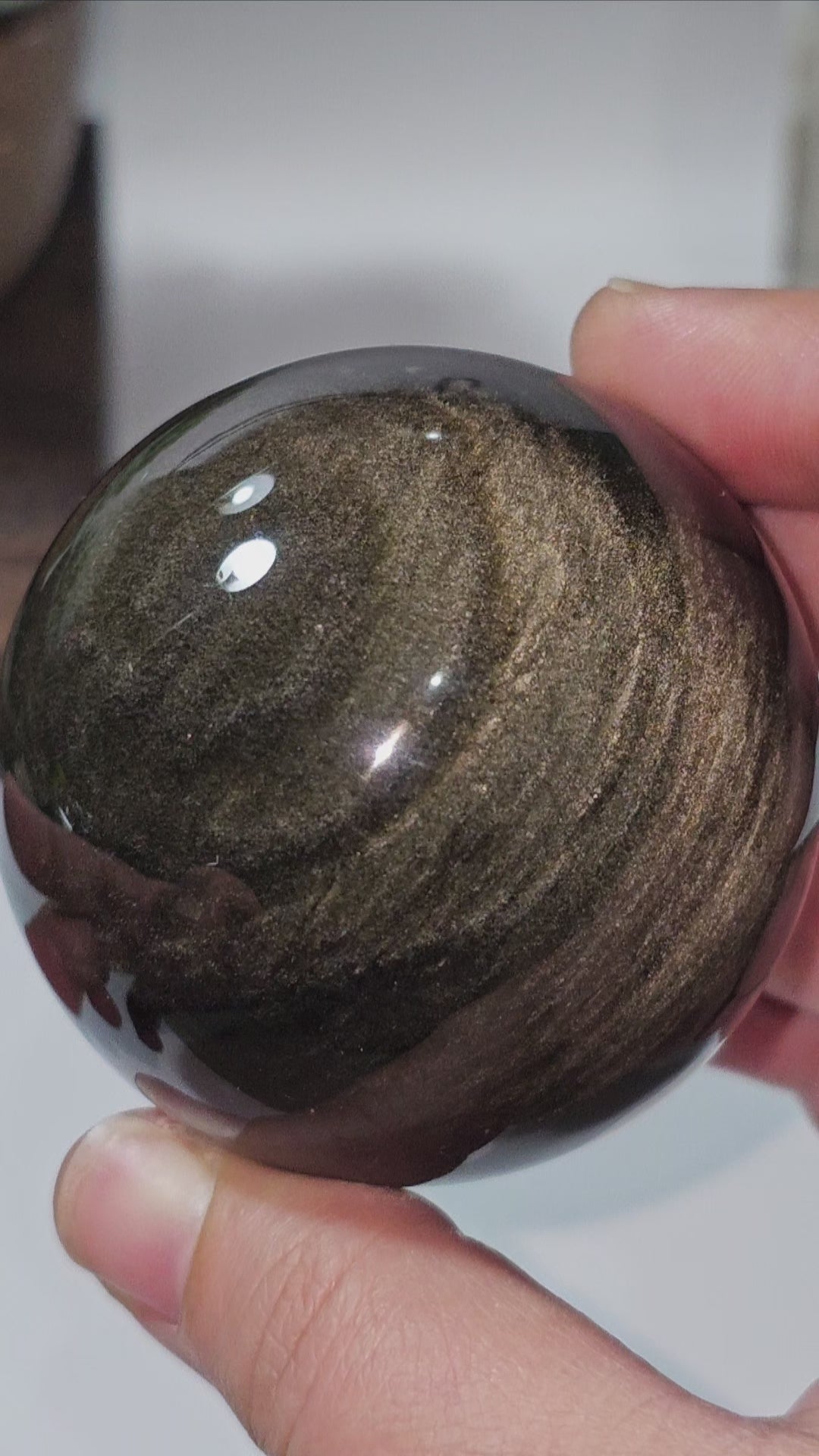 Gold Sheen Obsidian Sphere | 6.1cm diameter