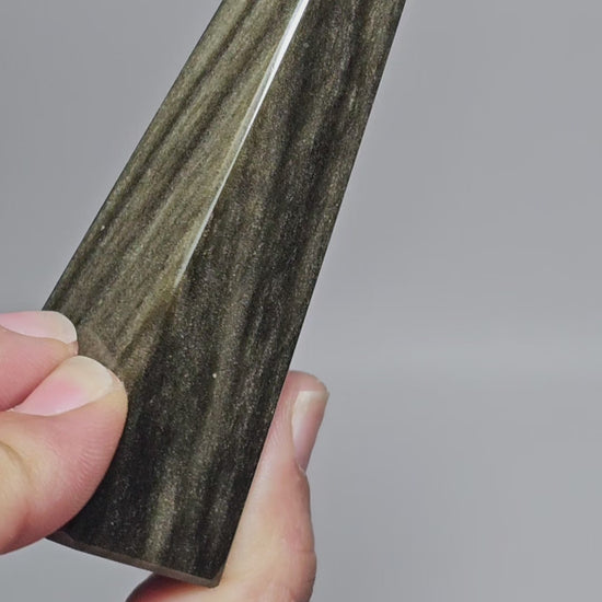 Gold Sheen Obsidian Obelisk