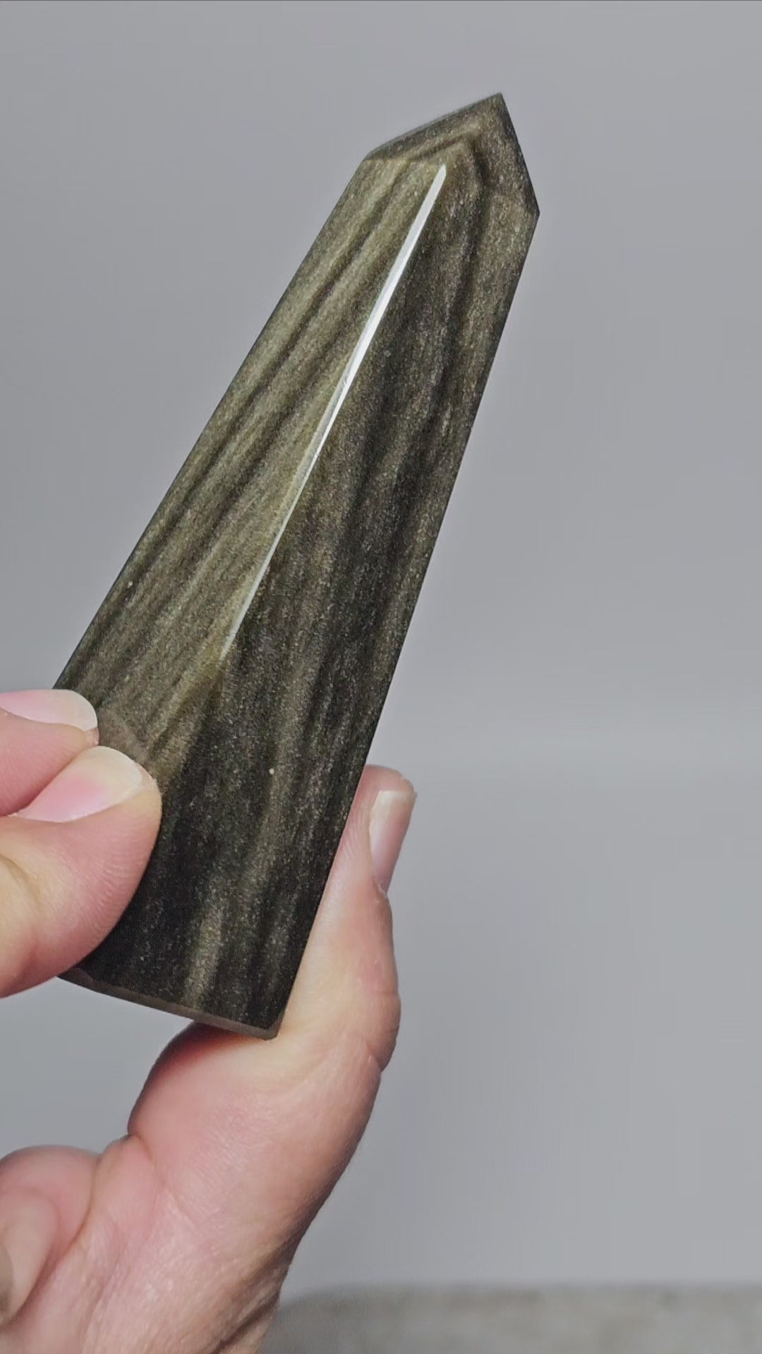 Gold Sheen Obsidian Obelisk