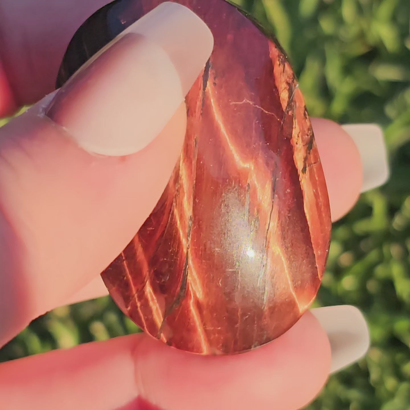 Red Tiger's Eye Palm Stone