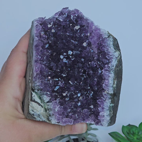 Amethyst A Grade Cut Base From Uruguay (V)