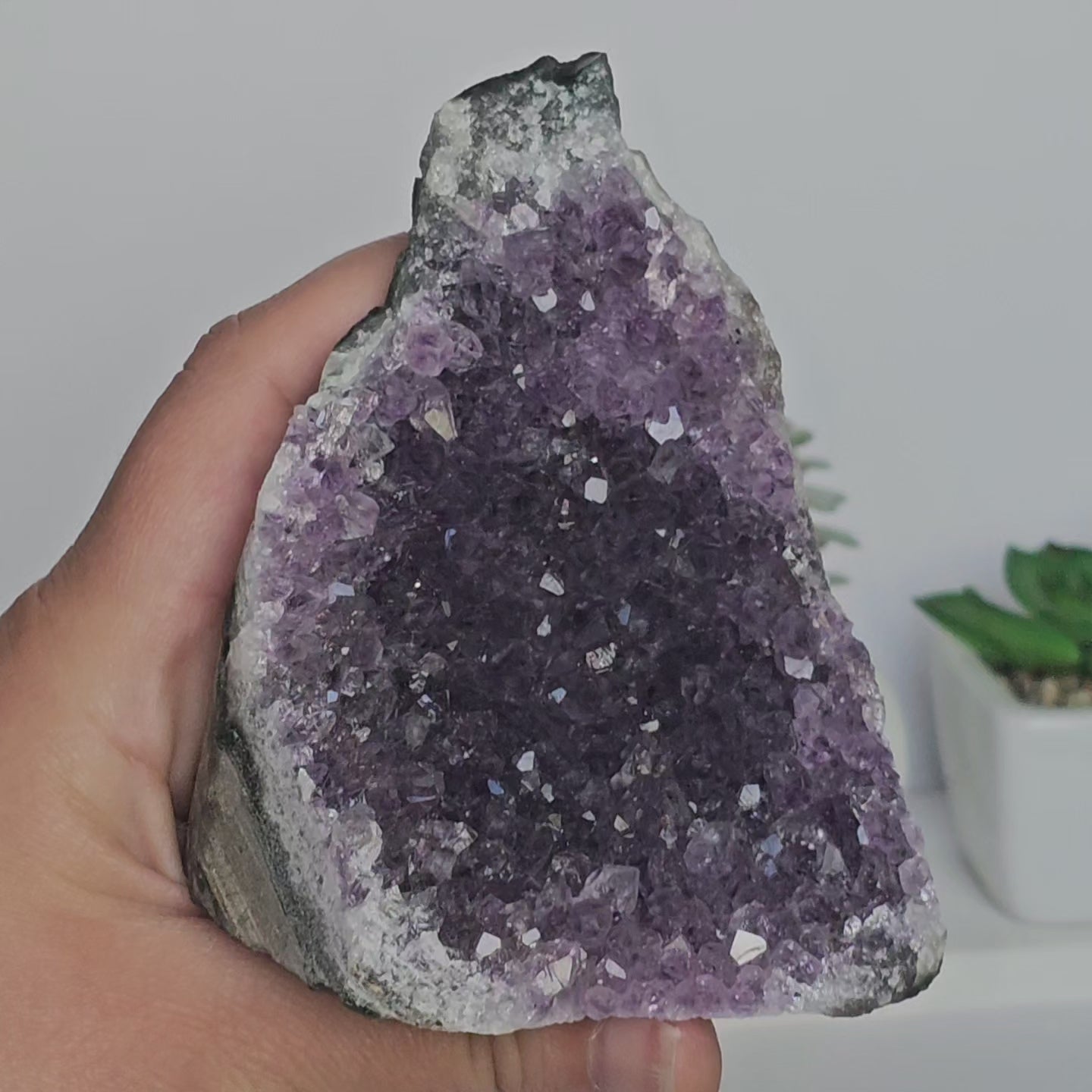 Amethyst A Grade Cut Base From Uruguay (N)