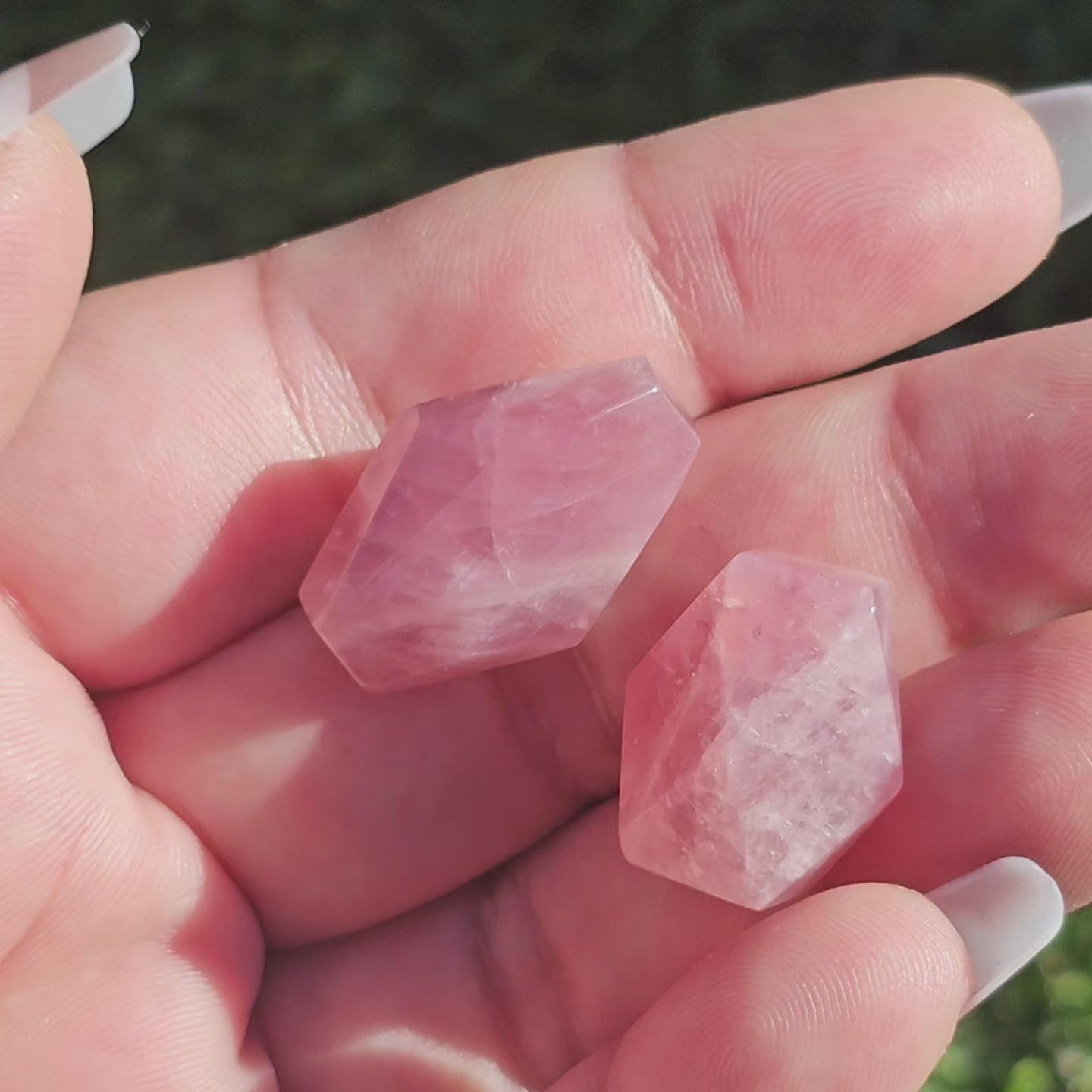 Mini Faceted Pink Amethysts