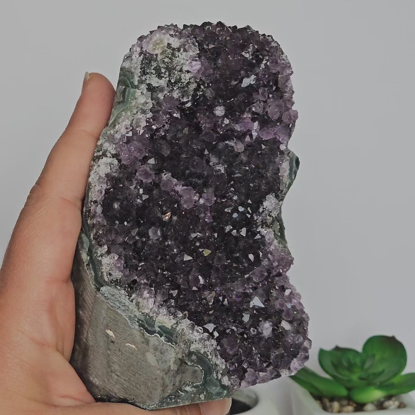 Amethyst A Grade Cut Base From Uruguay (P)