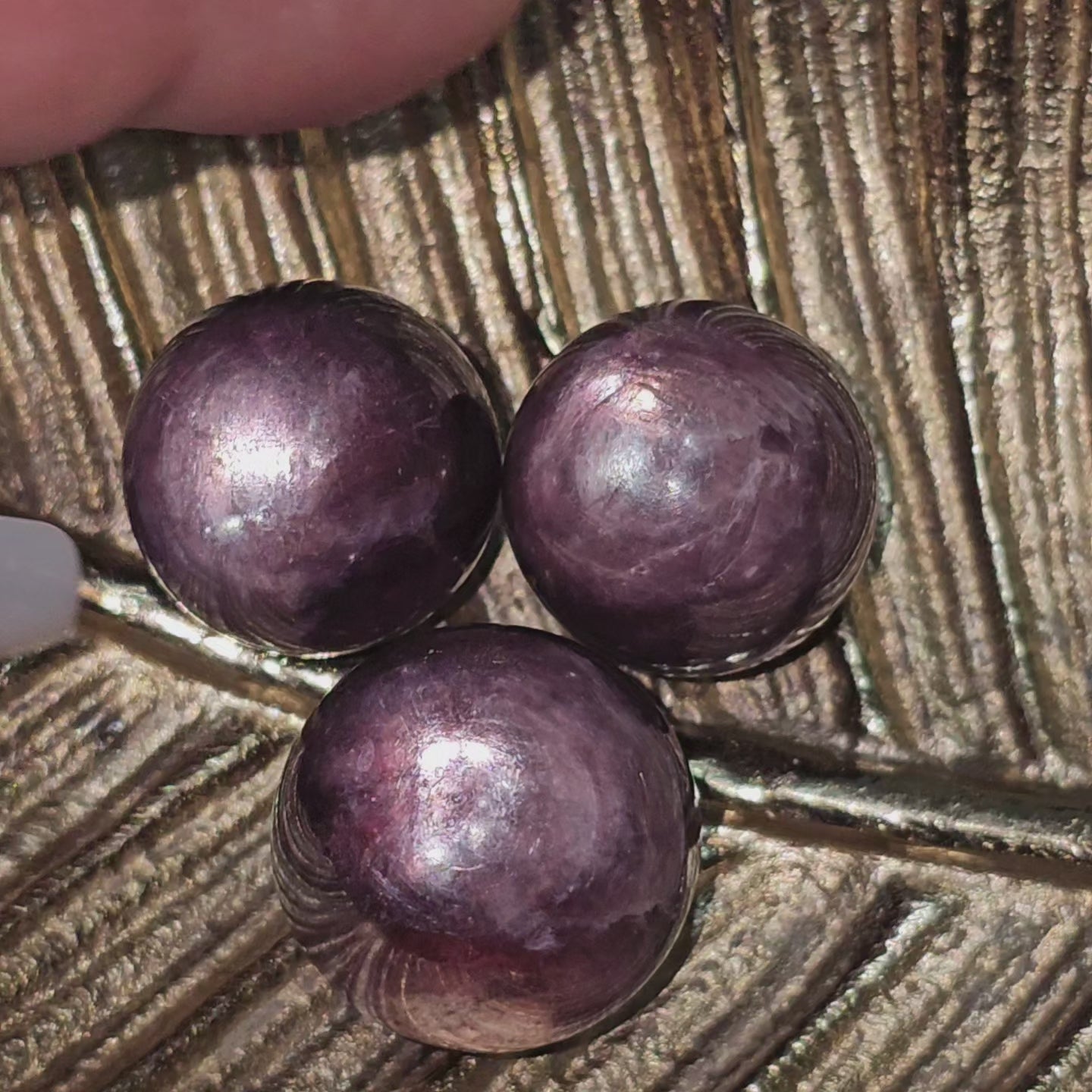 Gemmy High Quality Lepidolite/Purple Mica Spheres