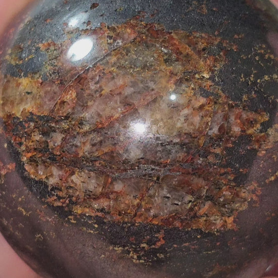 Golden Healer, Fire Quartz and Pyrite fusion sphere