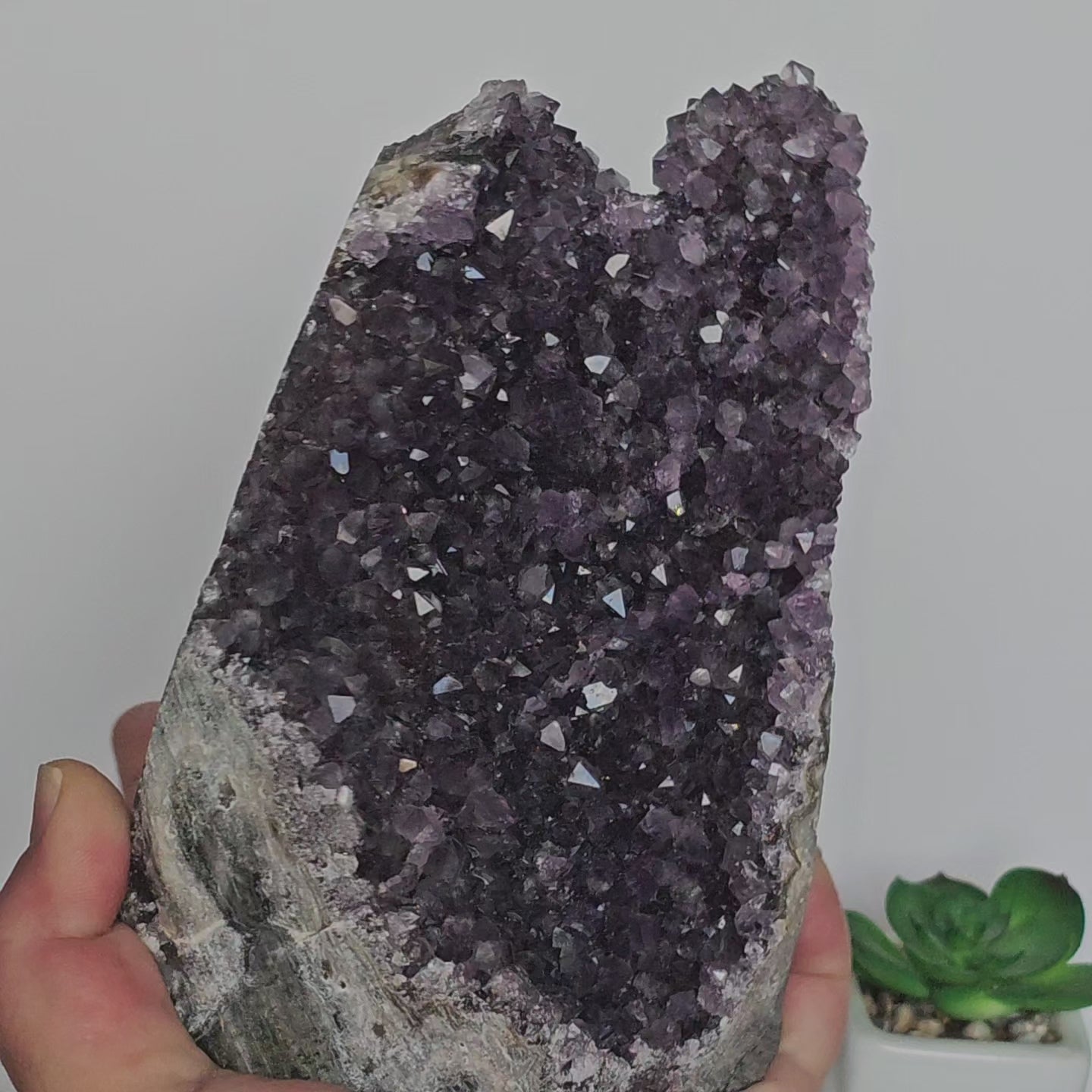 Amethyst A Grade Cut Base From Uruguay (Y)