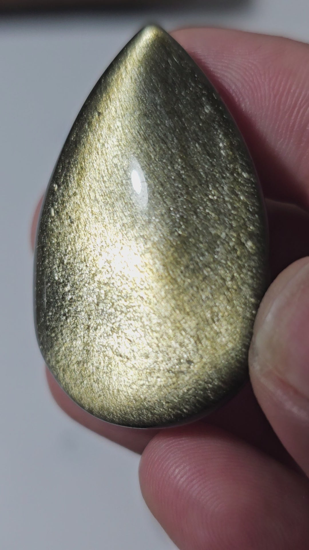 Gold Sheen Obsidian Teardrop Carvings