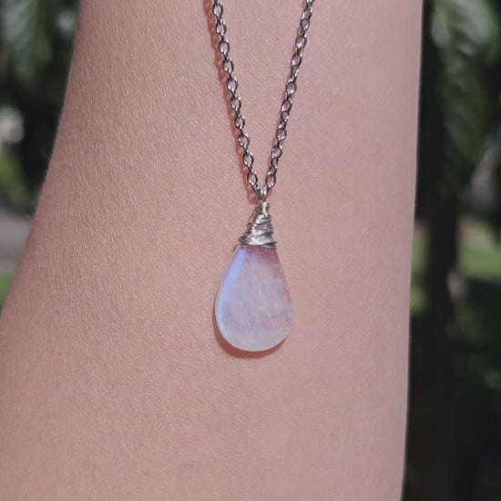 Rainbow Moonstone Necklace