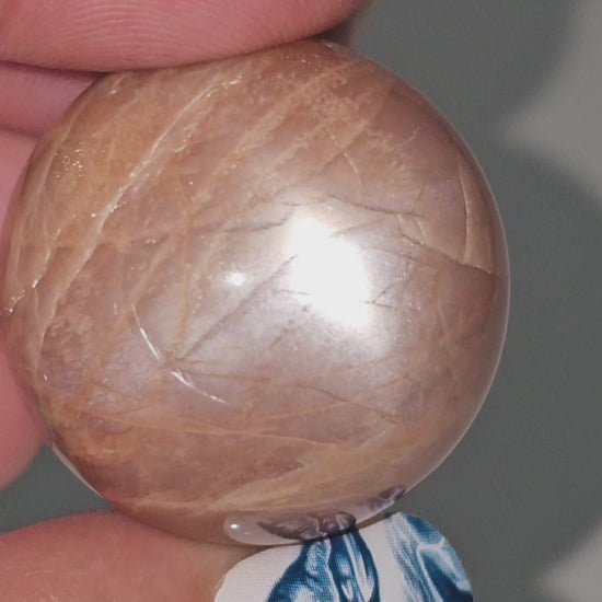 High quality majestic Peach Moonstone + Sunstone with exquisite flash.