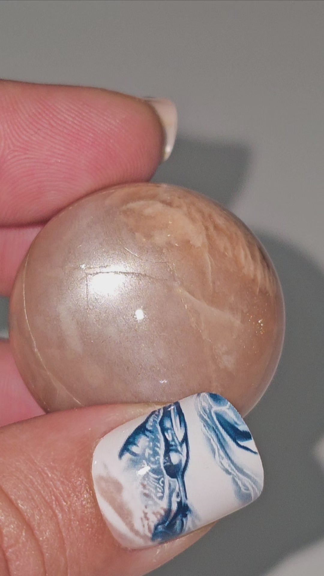 High quality majestic Peach Moonstone + Sunstone with exquisite flash.