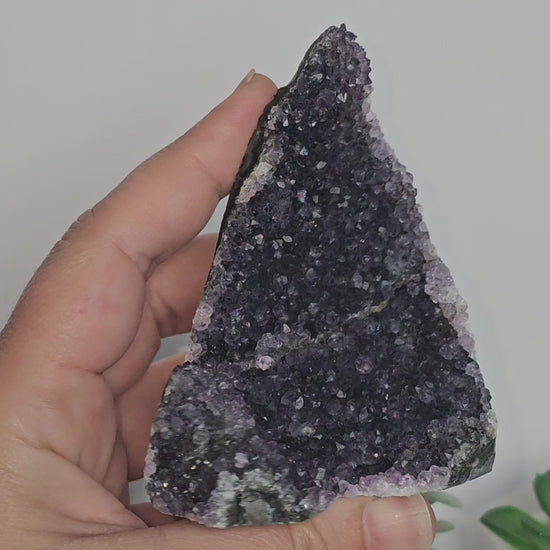 Amethyst A Grade Cut Base From Uruguay (D)