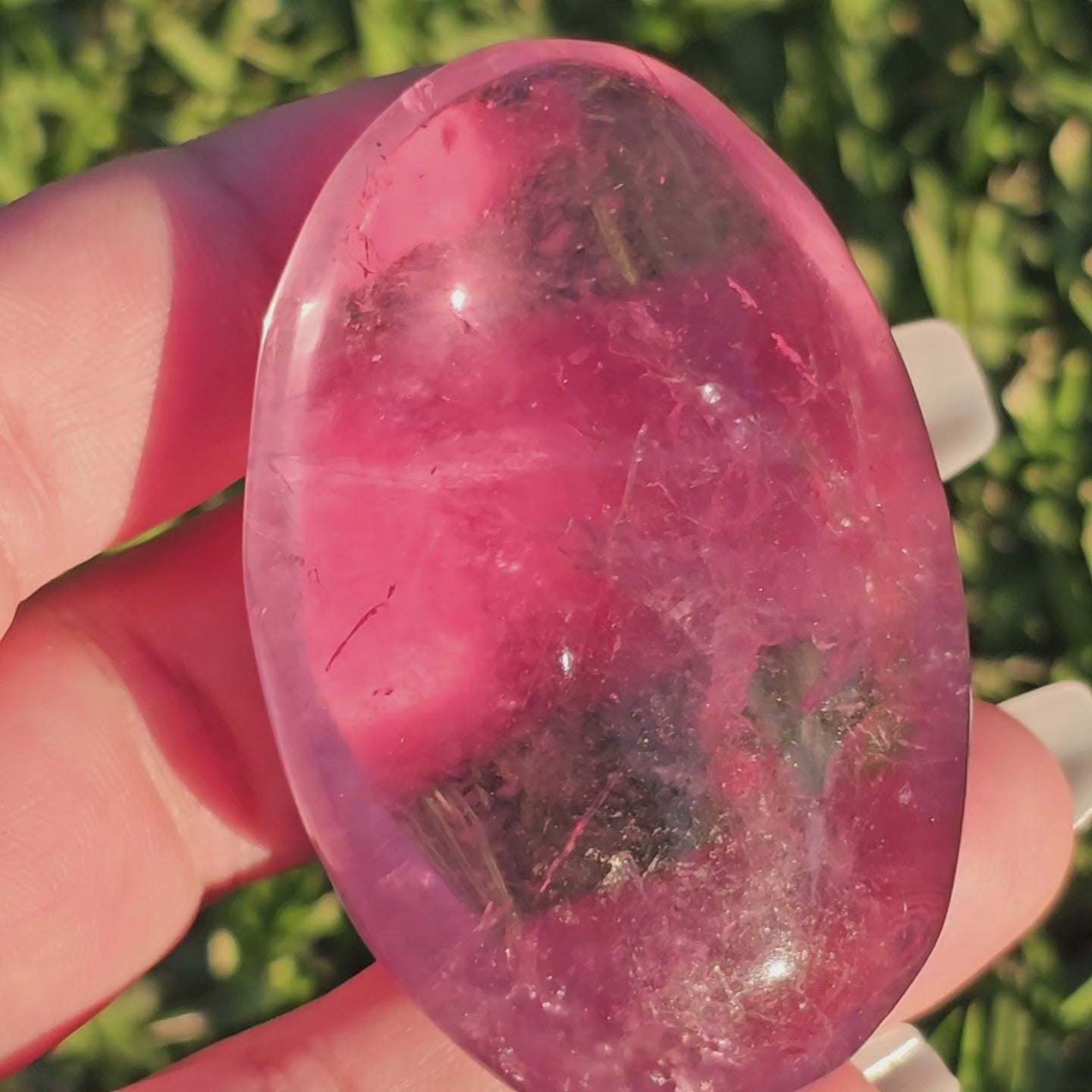 Purple Fluorite Palm Stone (C)