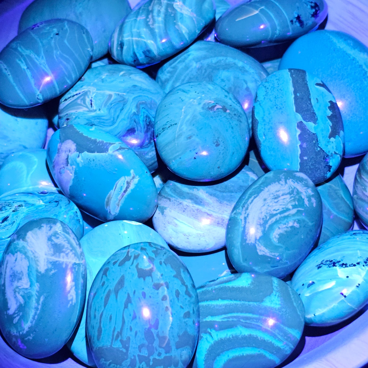 Amber Palm Stone | Sumatra - Indonesia (#8) (UV Reactive)