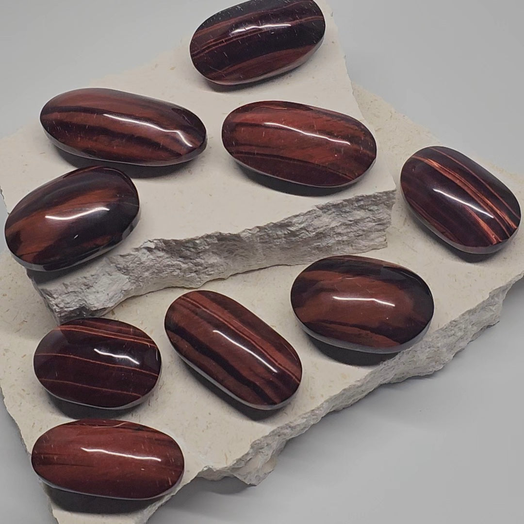 Red Tiger's Eye Palm Stones - Choose Your Own