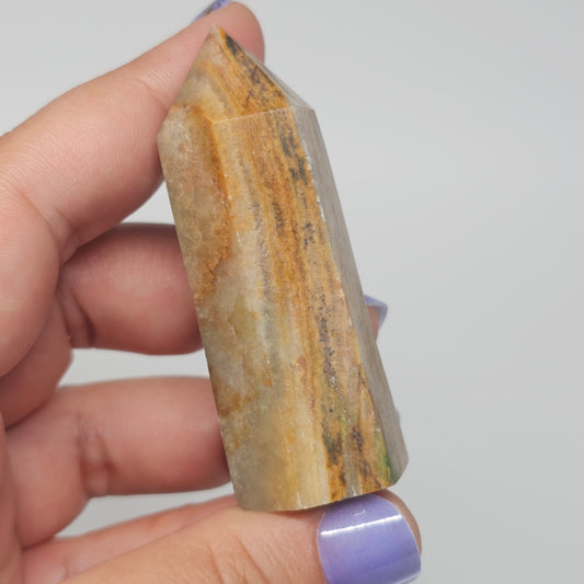 Blue Onyx (Blue Banded Calcite) Tower | E