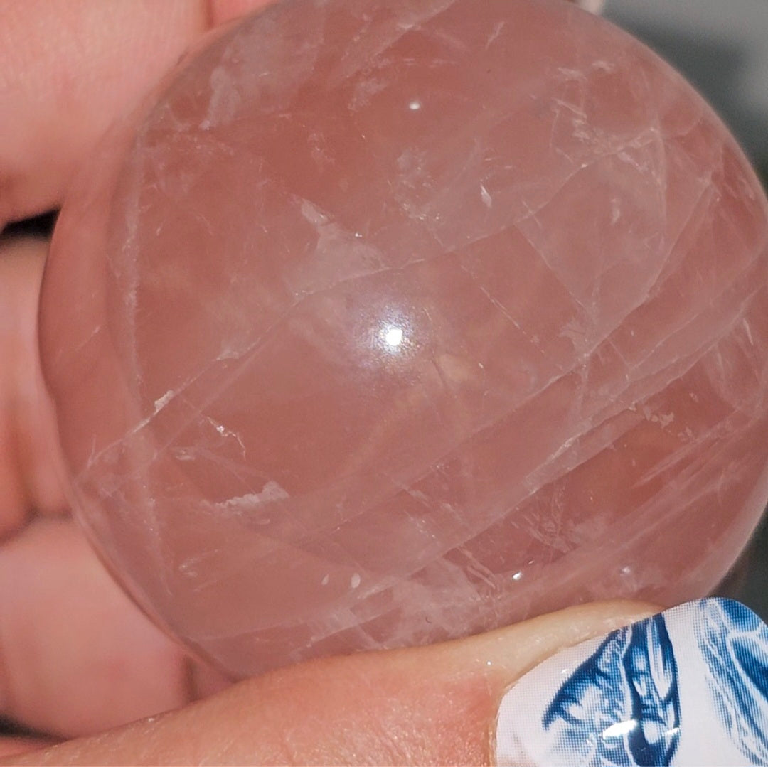 Rose Quartz Sphere with faint Star