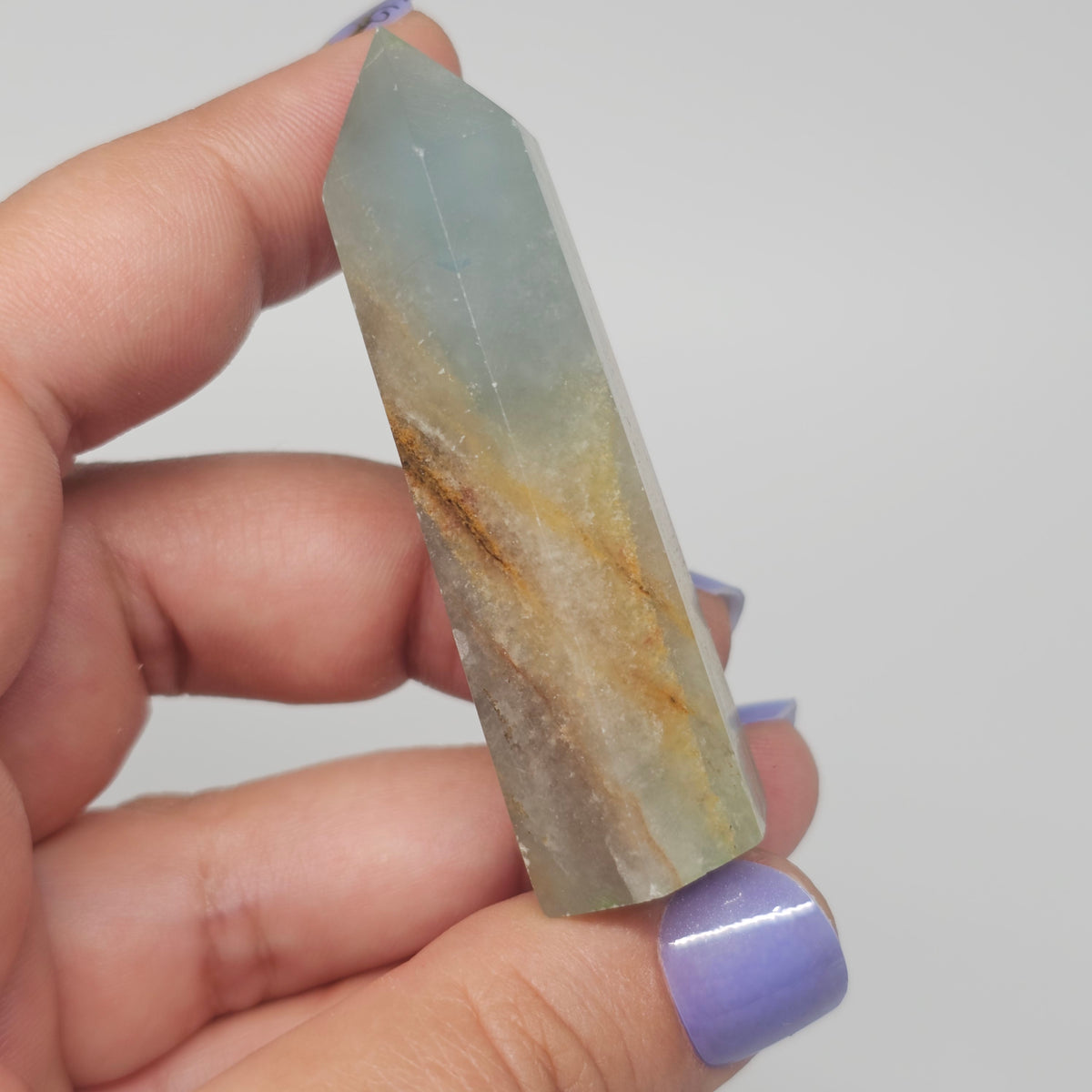 Blue Onyx (Blue Banded Calcite) Tower | C