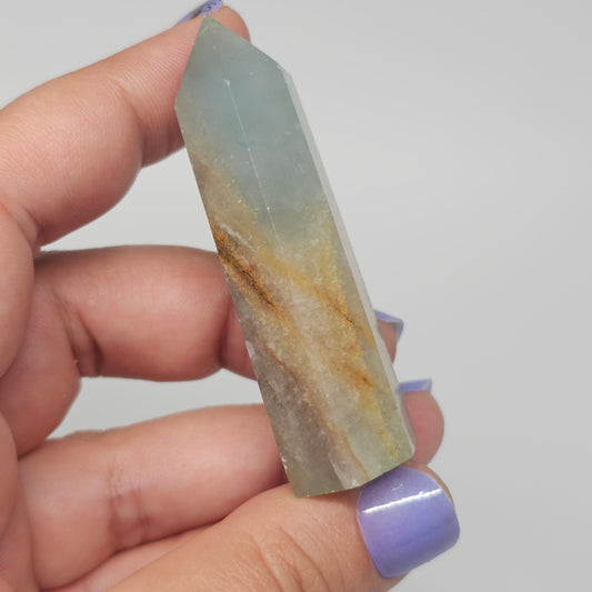 Blue Onyx (Blue Banded Calcite) Tower | C