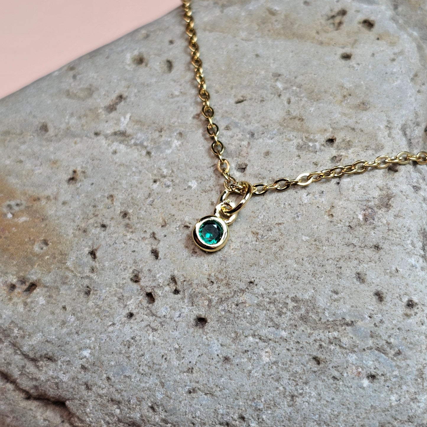 Dainty CZ Solitaire Necklaces | Gemstone Simulant