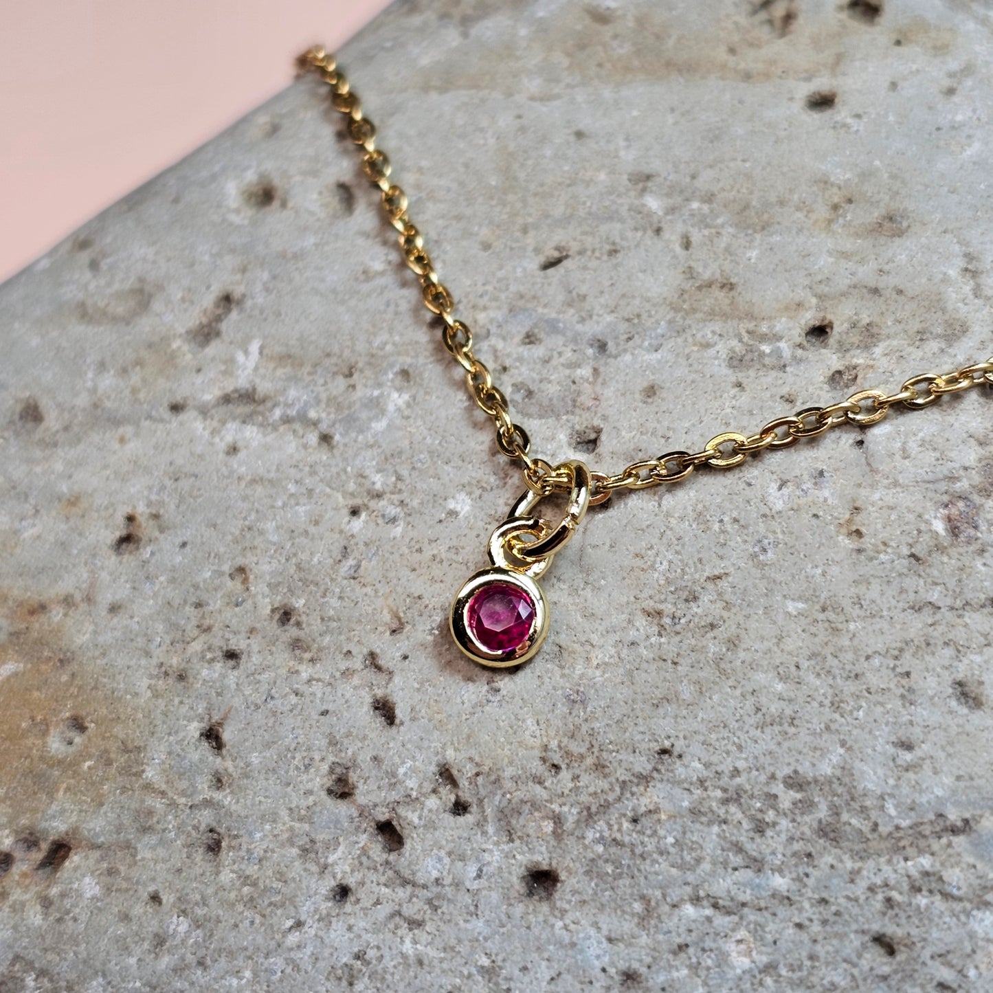 Dainty CZ Solitaire Necklaces | Gemstone Simulant