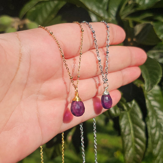 Amethyst Satellite Chain Necklace | Gold & Silver