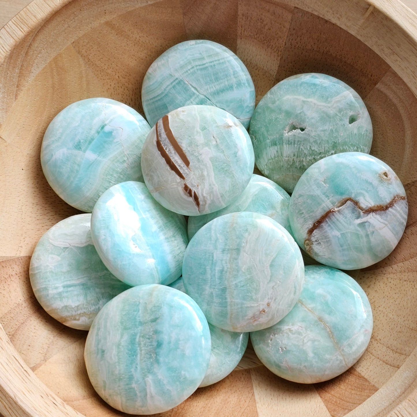Caribbean Calcite Flat Stones | Crystal Cookies