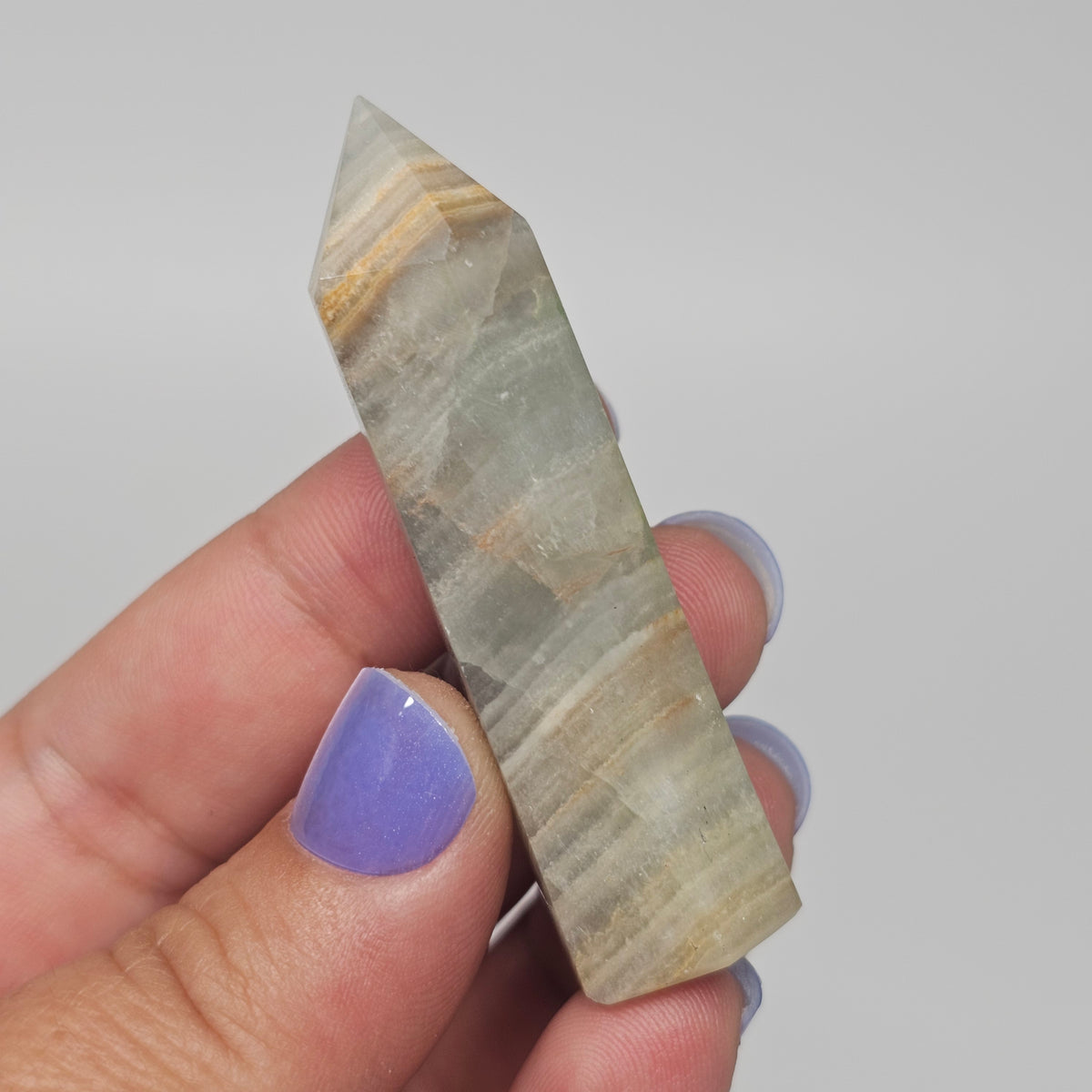 Blue Onyx (Blue Banded Calcite) Tower | A
