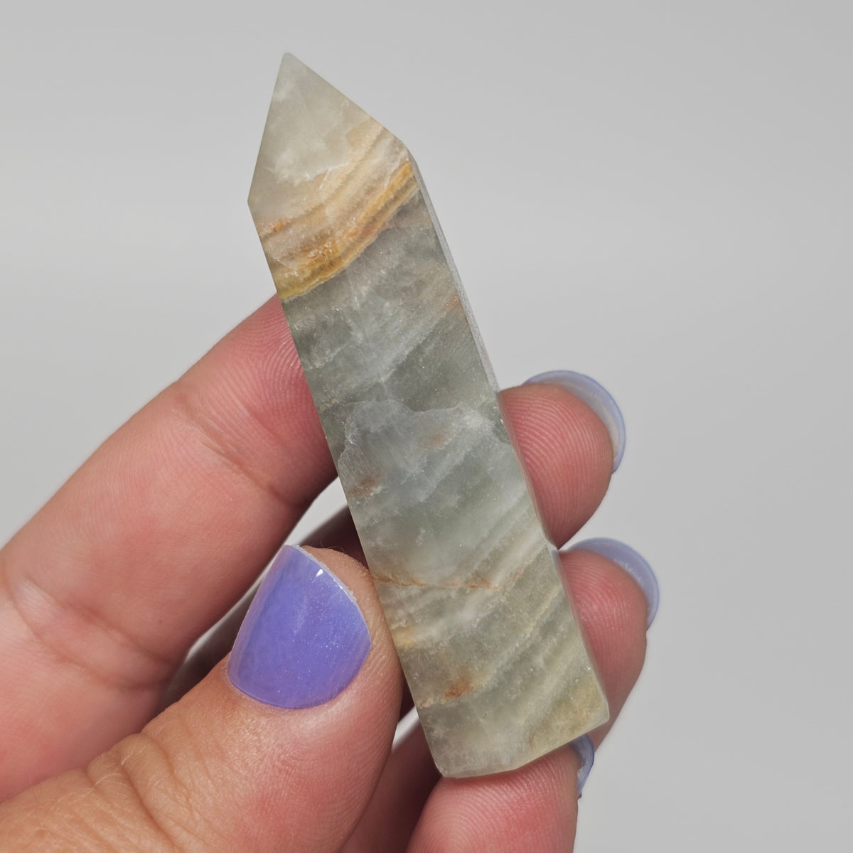 Blue Onyx (Blue Banded Calcite) Tower | A