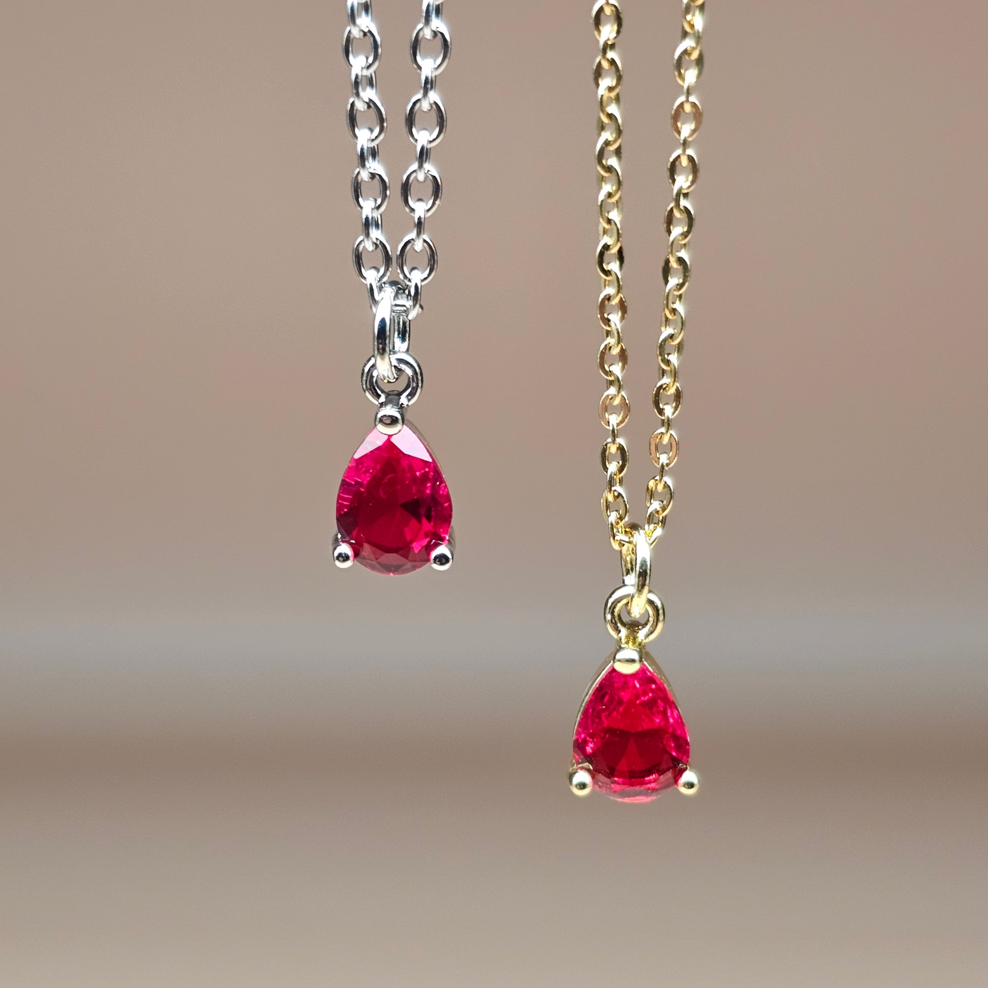 CZ Teardrop Necklaces | Gemstone Simulant