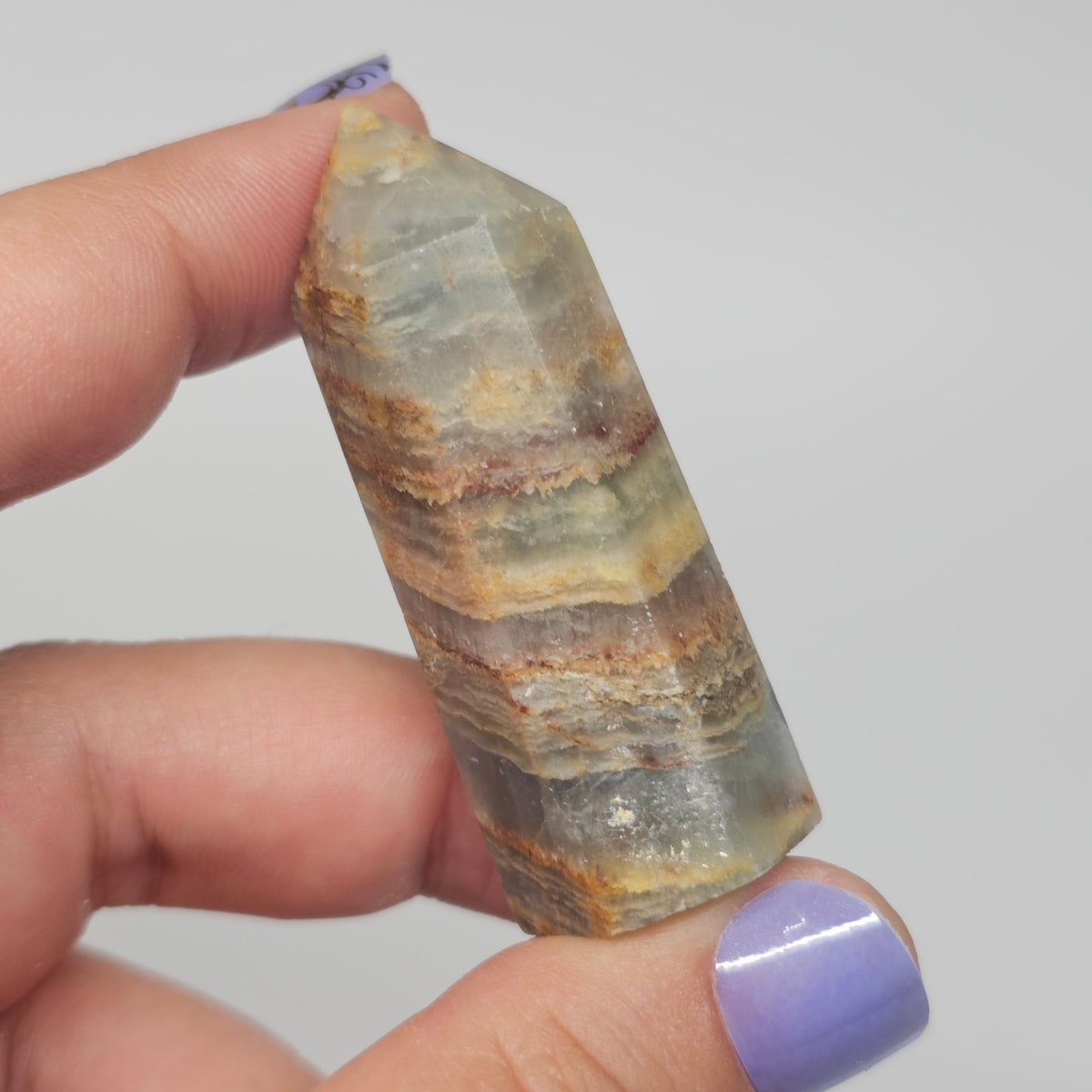 Blue Onyx (Blue Banded Calcite) Tower | B
