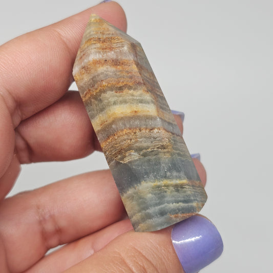 Blue Onyx (Blue Banded Calcite) Tower | B