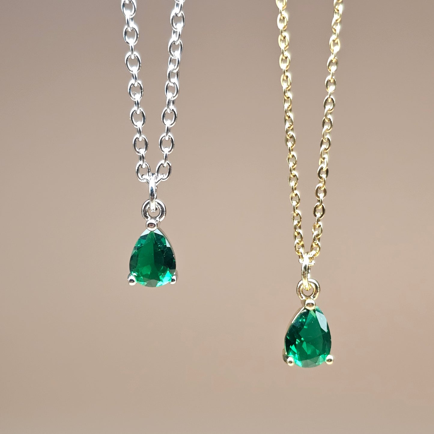 CZ Teardrop Necklaces | Gemstone Simulant