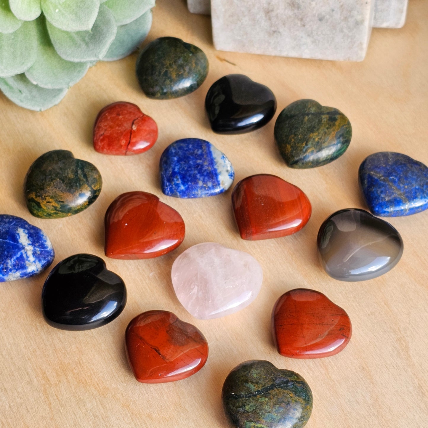 Crystal Heart Carvings