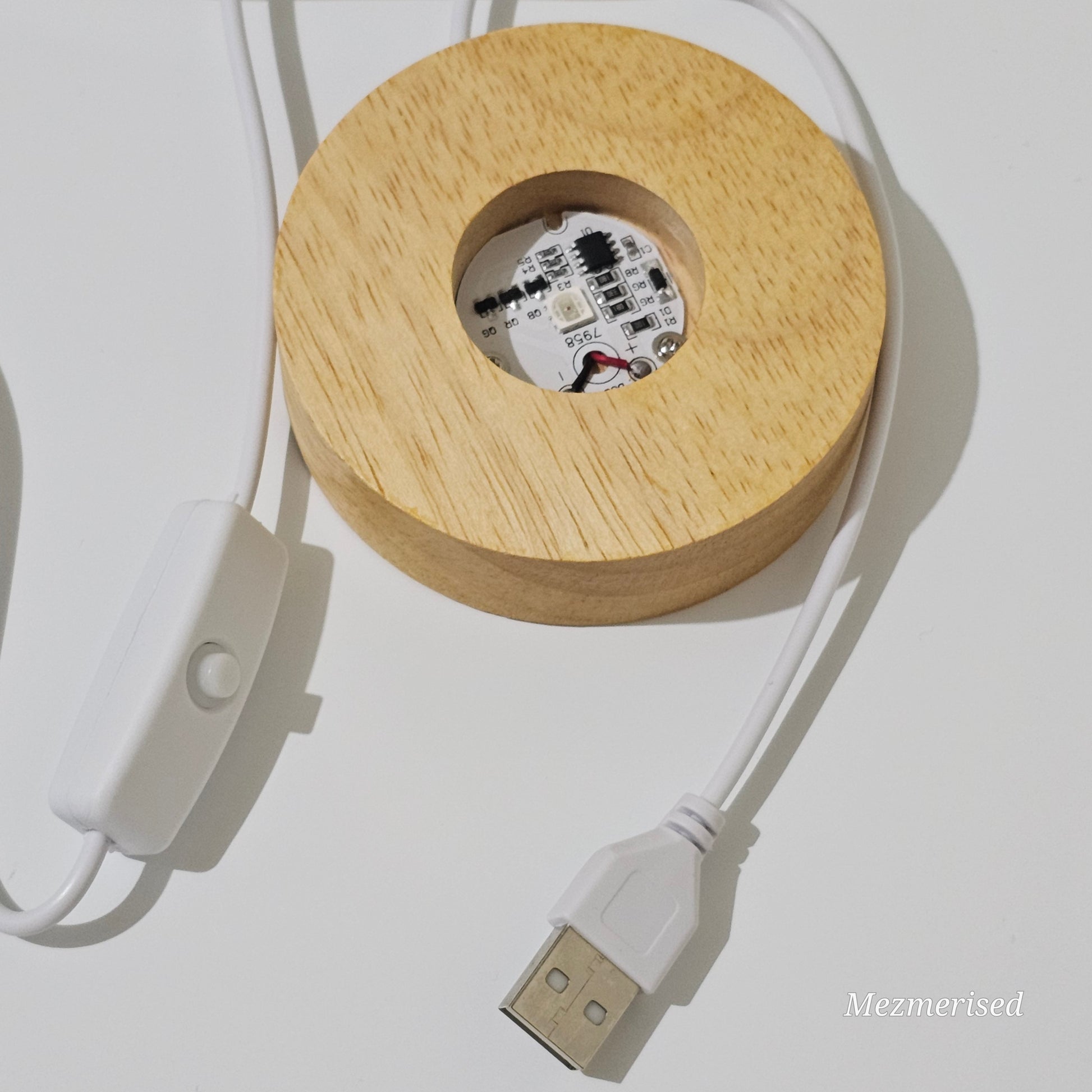 USB Light Stand | Wood Base