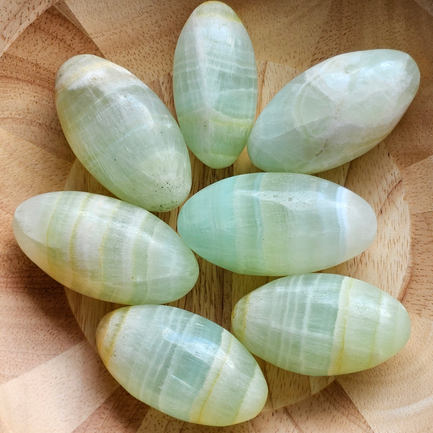 Pistachio Calcite Lingams | Shivas
