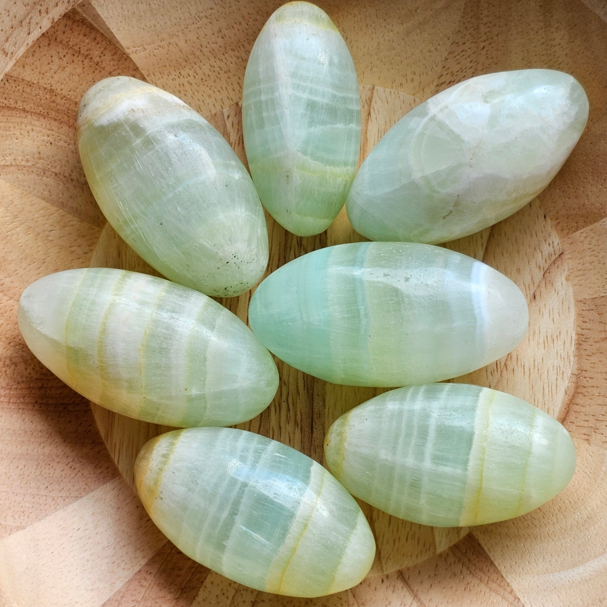 Pistachio Calcite Lingams | Shivas