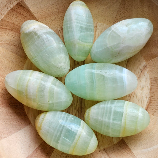 Pistachio Calcite Lingams | Shivas