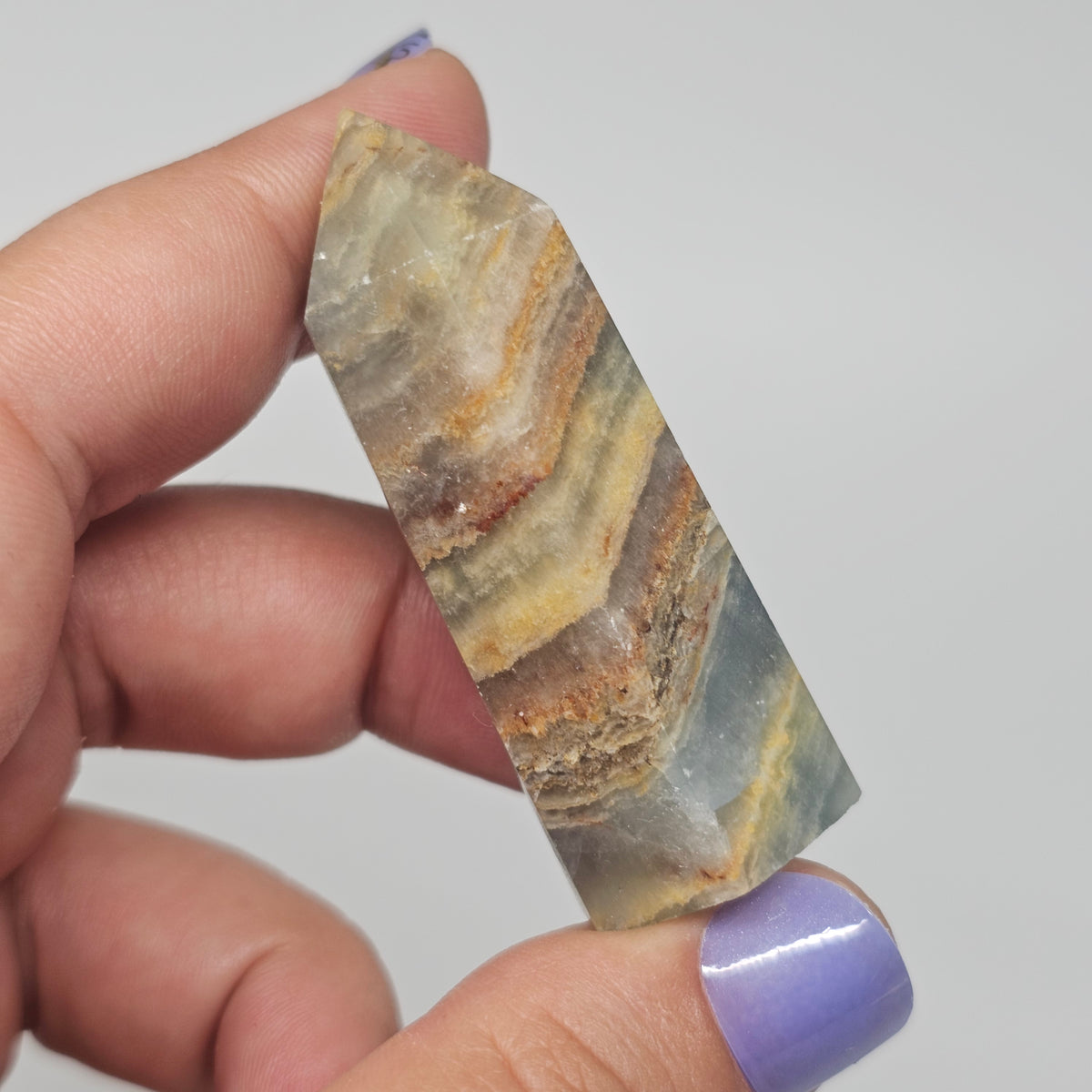 Blue Onyx (Blue Banded Calcite) Tower | B