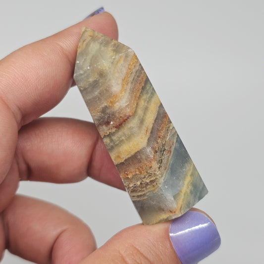 Blue Onyx (Blue Banded Calcite) Tower | B