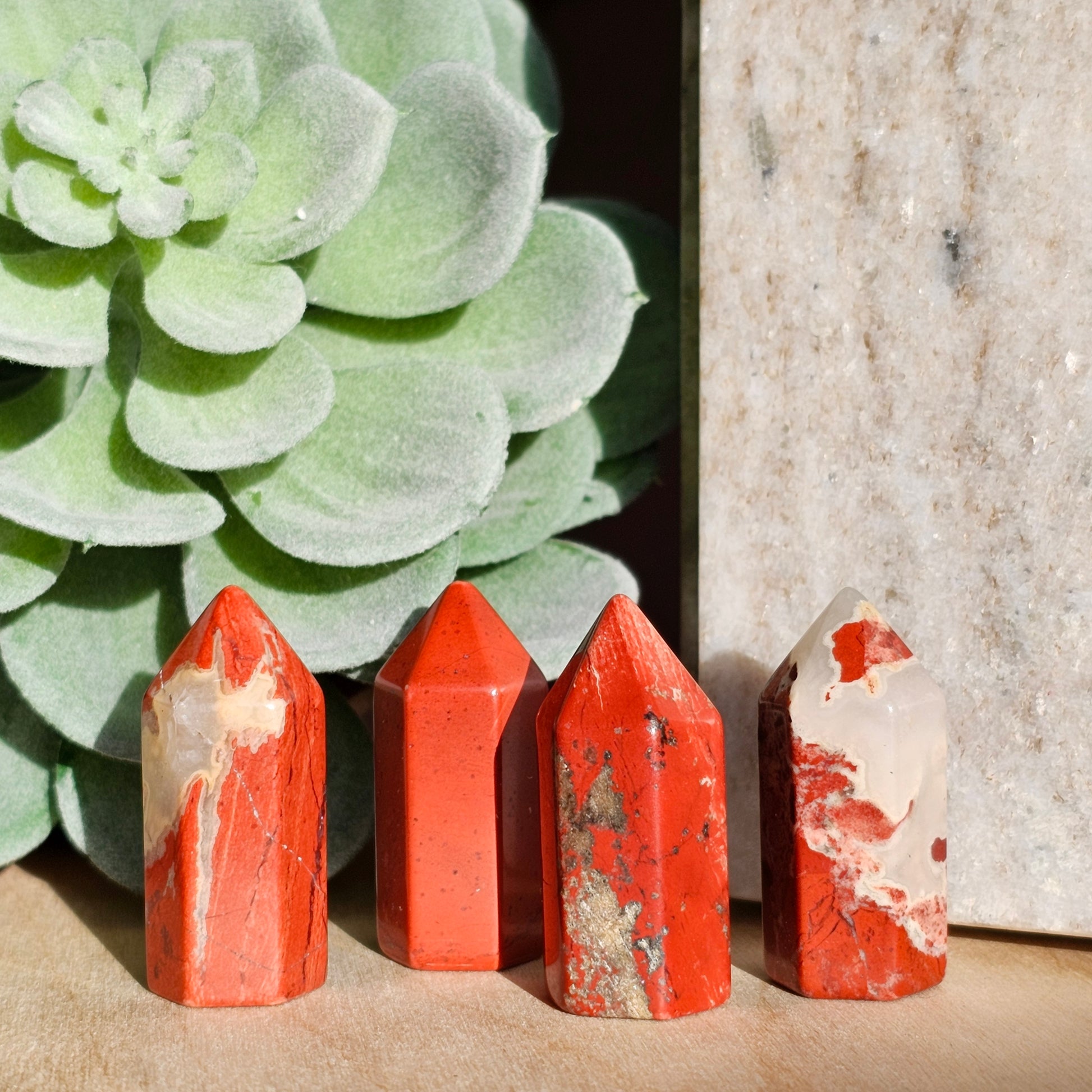 Mini Crystal Towers | Red Jasper