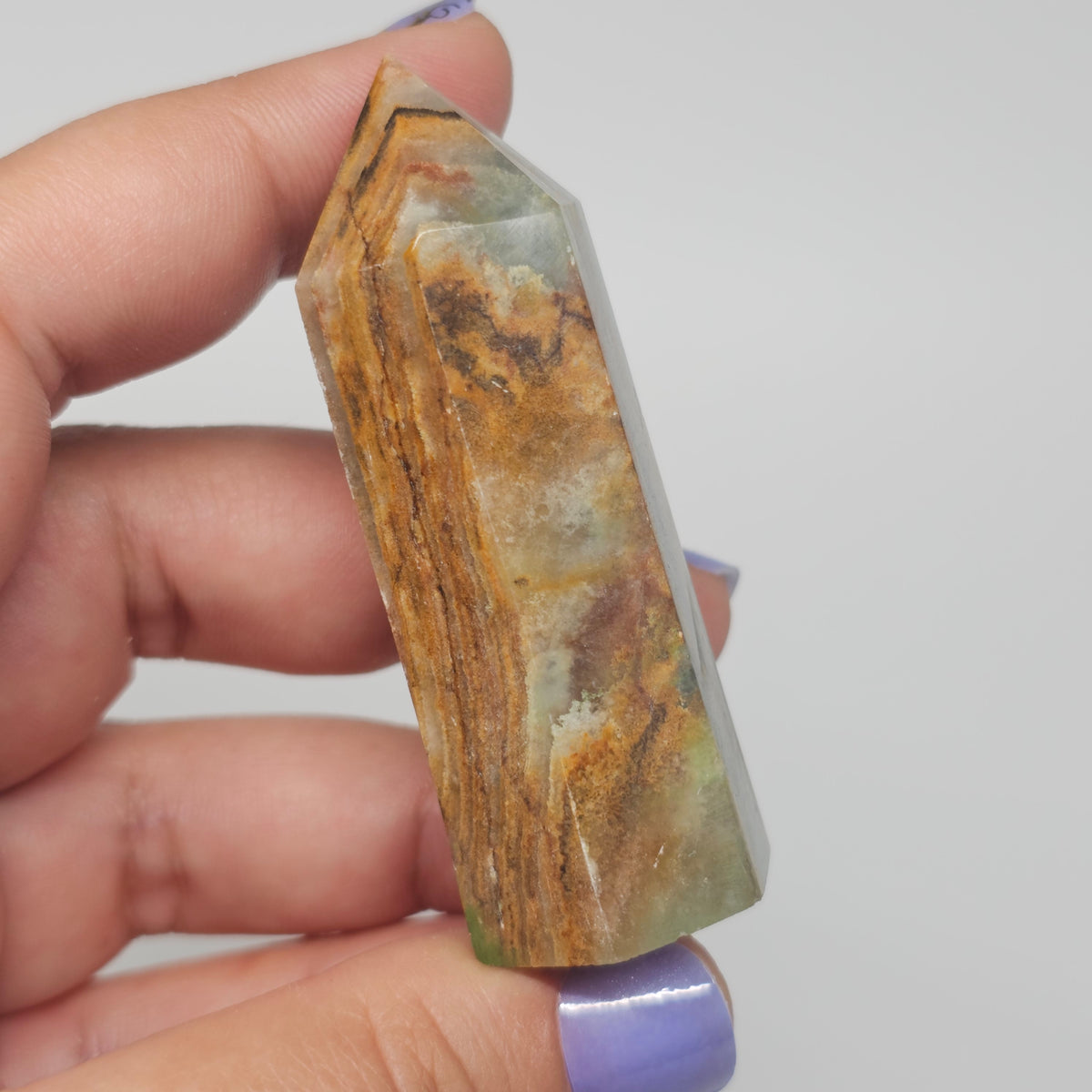 Blue Onyx (Blue Banded Calcite) Tower | E