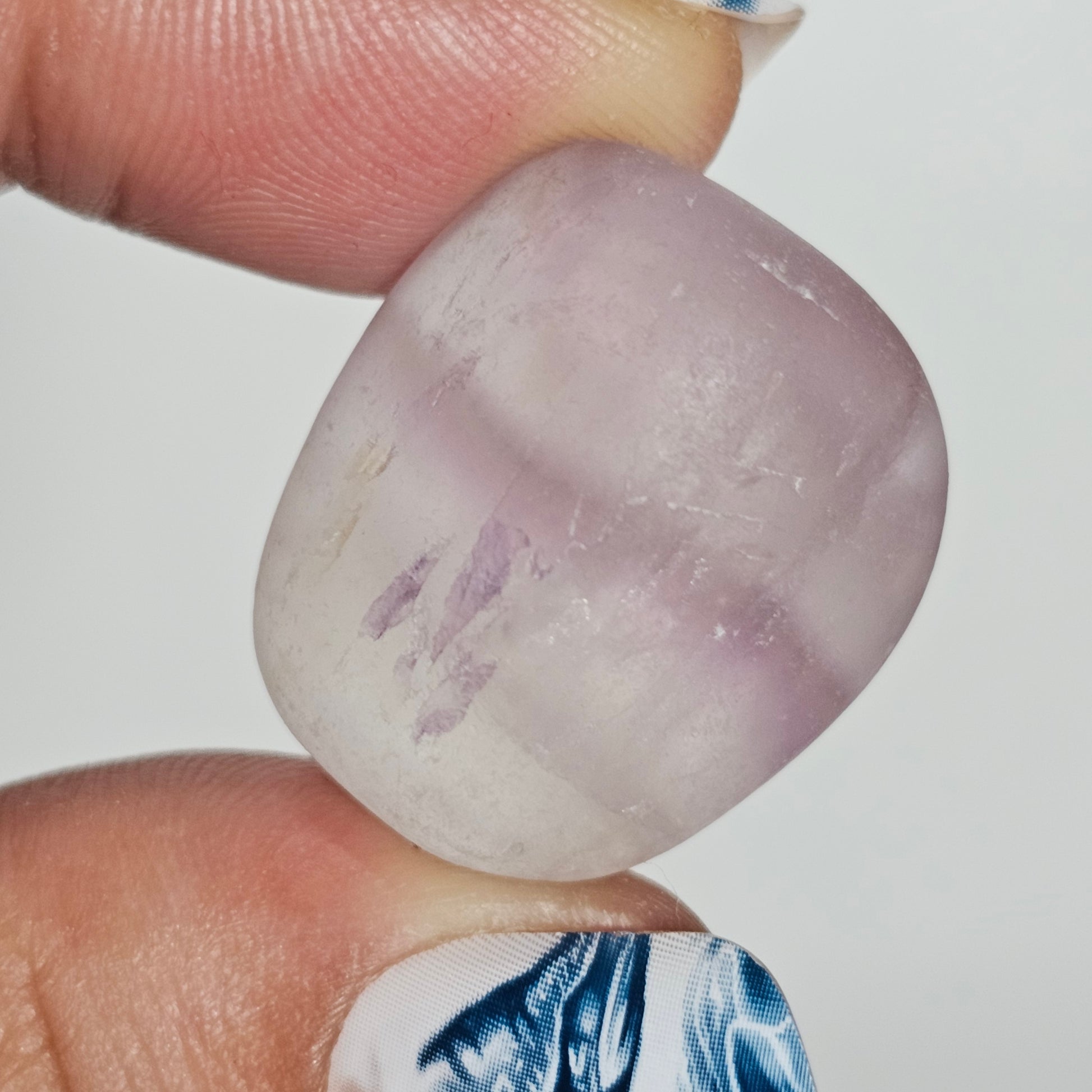 Frost Matte Rainbow Fluorite Tumbles