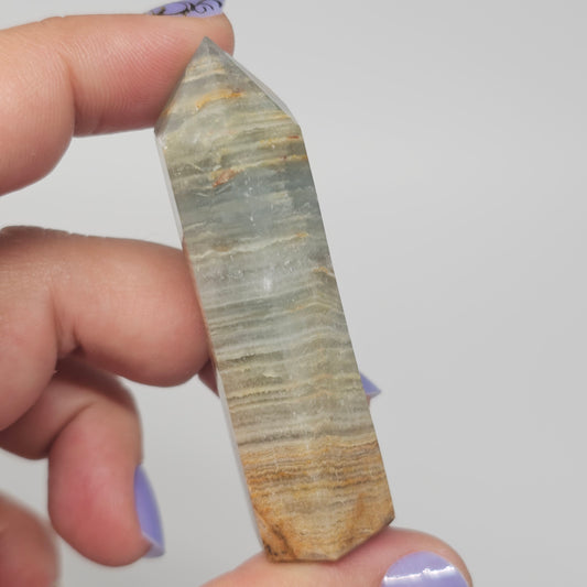 Blue Onyx (Blue Banded Calcite) Tower | D